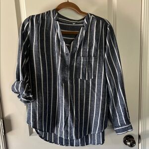 Striped Button-Up Shirt